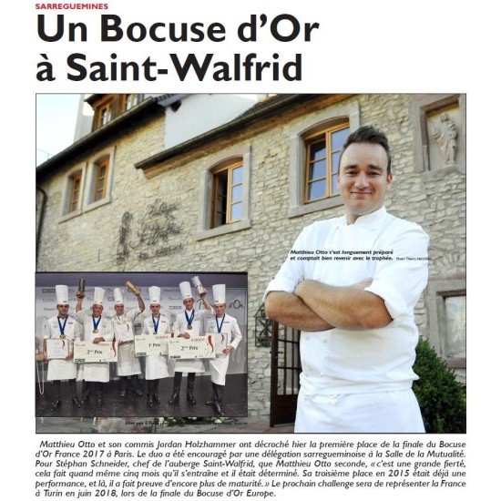Un Bocuse d'Or au Restaurant Saint-Walfrid