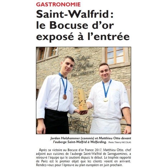 Bocuse d'Or exposé au Saint-Walfrid